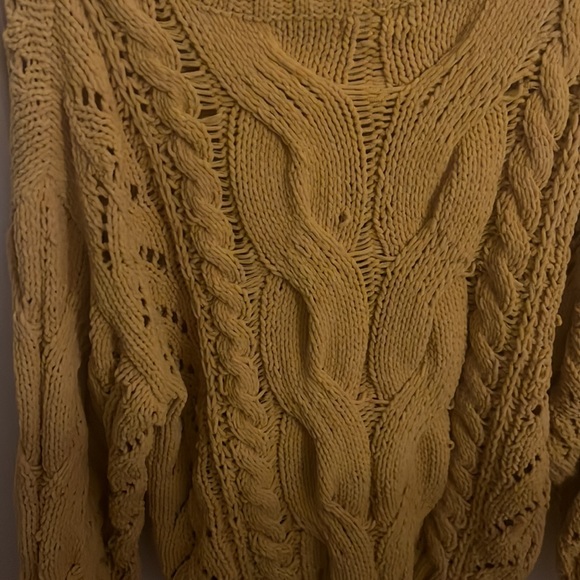 Yellow Detailed Sweater Oversized - Picture 3 of 4